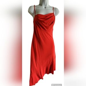 Tara Jarmon hi lo hemline red dress 38